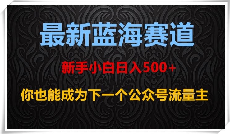 最新蓝海赛道，新手小白日入500+，你也能成为下一个公众号流量主【揭秘】-比钱轻创