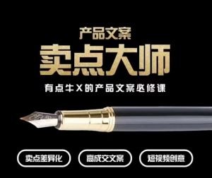 产品文案【卖点大师】高转化电商，有点牛X的产品文案必修课-比钱轻创
