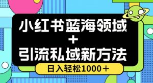 小红书蓝海虚拟＋引流私域新方法，100%不限流，日入轻松1000＋，小白无脑操作【揭秘】-比钱轻创