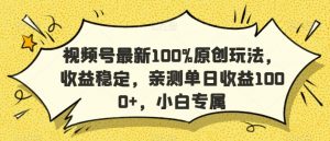 视频号最新100%原创玩法，收益稳定，亲测单日收益1000+，小白专属【揭秘】-比钱轻创