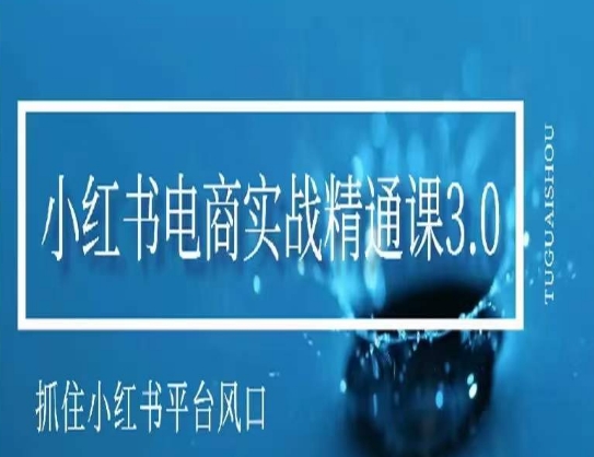 小红书电商实战精通课3.0，抓住小红书平台的风口，不错过有一个赚钱的机会-比钱轻创