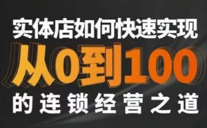星哥·实体如何快速实现从0-100的连锁经营之道-比钱轻创