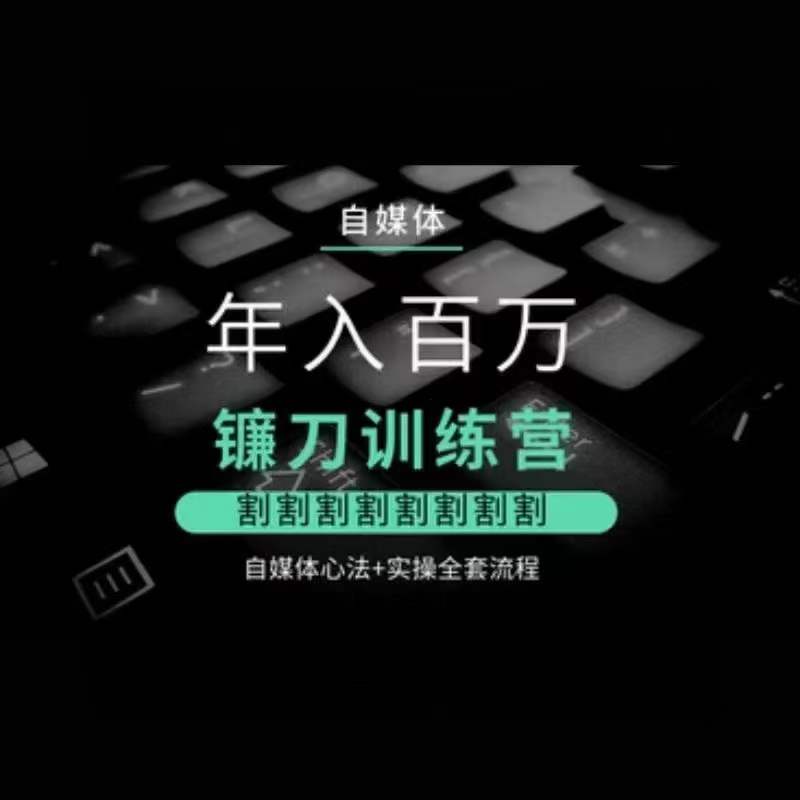 自媒体年入百万镰刀训练营，割割割割割割割割，自媒体心法+实操全套流程-比钱轻创