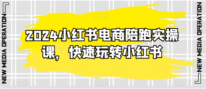 2024小红书电商陪跑实操课，快速玩转小红书，超过20节精细化课程-比钱轻创