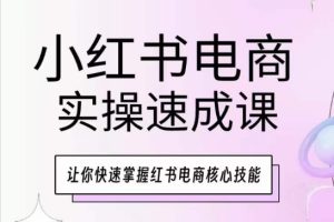 小红书电商实操速成课，让你快速掌握红书电商核心技能-比钱轻创