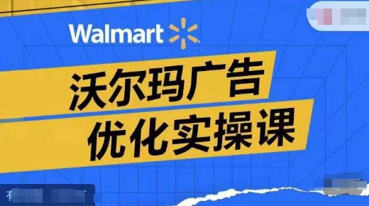 沃尔玛广告优化实操课，广告报告实操讲解，广告如何提高转化和ROAS等-比钱轻创