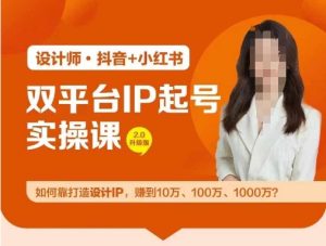 双平台IP起号实操营，教你如何靠打造设计IP，赚到10万、100万、1000万?-比钱轻创