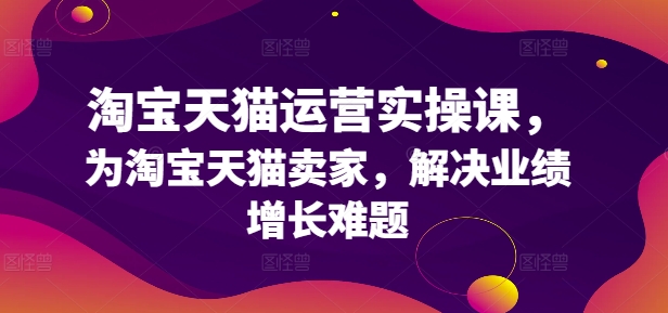 淘宝天猫运营实操课，为淘宝天猫卖家，解决业绩增长难题-比钱轻创