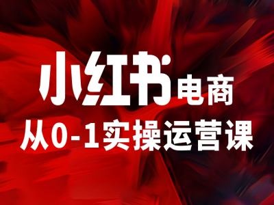 小红书电商从0-1实操运营课，让你从小白到精英-比钱轻创