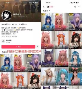 云天二次元美女起号教学，月涨10万粉丝，不判搬运-比钱轻创