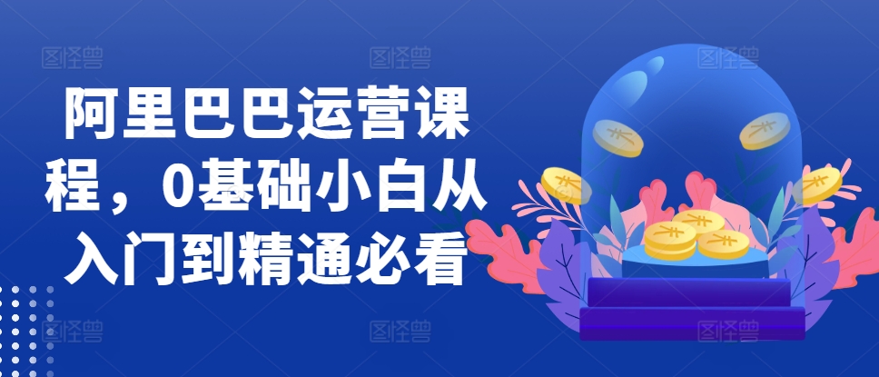 阿里巴巴运营课程，0基础小白从入门到精通必看-比钱轻创