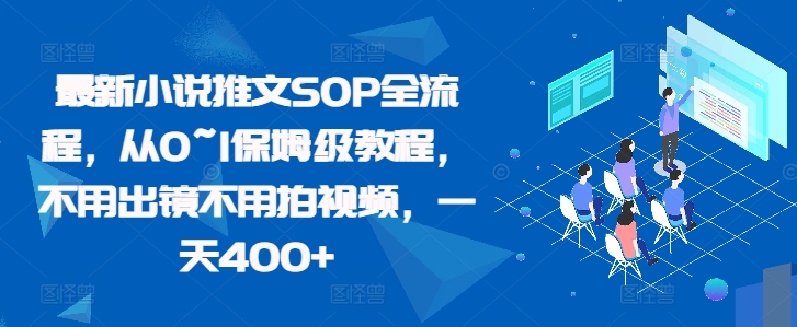 最新小说推文SOP全流程，从0~1保姆级教程，不用出镜不用拍视频，一天400+-比钱轻创