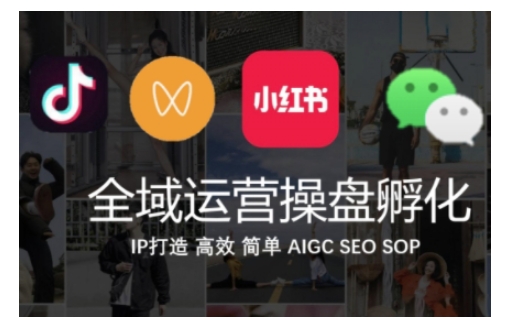 全域运营操盘(抖音+私域+小红书)，IP打造高效简单-比钱轻创