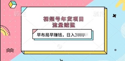 视频号年货项目，流量贼猛，早布局早挣钱，日入上k【揭秘】-比钱轻创