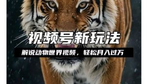 利用动物世界解说视频，赚分成计划收益，轻松月入过W，操作简单【揭秘】-比钱轻创