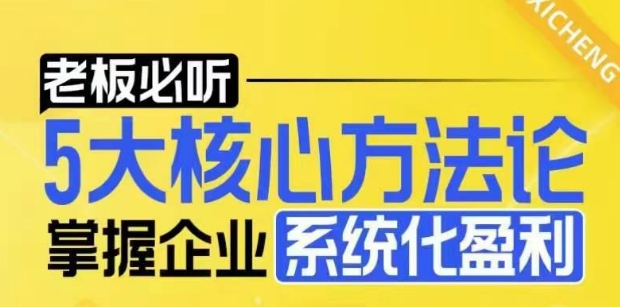【老板必听】5大核心方法论，掌握企业系统化盈利密码-比钱轻创