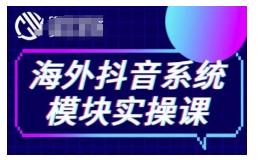 海外抖音Tiktok系统模块实操课，TK短视频带货，TK直播带货，TK小店端实操等-比钱轻创