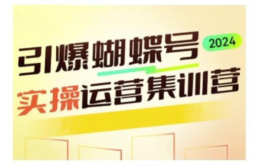引爆蝴蝶号实操运营，助力你深度掌握蝴蝶号运营，实现高效实操，开启流量变现之路-比钱轻创