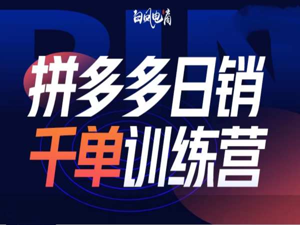 拼多多日销千单训练营第32期，2025开年变化和最新玩法-比钱轻创