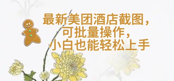 【轻云】最新美团酒店截图，可批量操作，小白也能轻松上手-比钱轻创