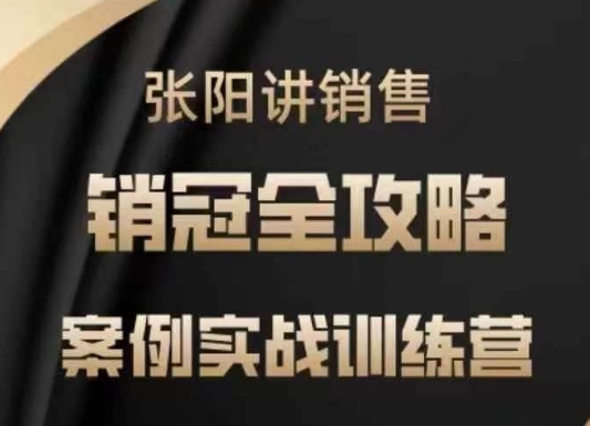 张阳讲销售实战训练营，​案例实战训练，销冠全攻略-比钱轻创