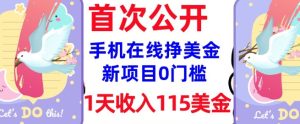 在线挣美金新项目,0门槛,1天收入115美刀,无脑操作,真正被动收入-比钱轻创