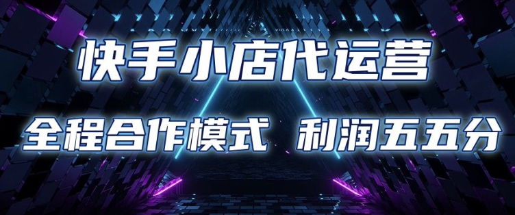 快手小店代运营 限时托管计划 合作模式 利润五五分成【揭秘】-比钱轻创