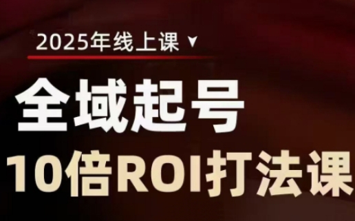 2025全域起号10倍ROI打法课，助你提升直播间的投资回报率-比钱轻创