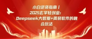 小白逆袭指南，2025玄学轻创业：Deepseek大数据+周易算法的融合玩法-比钱轻创