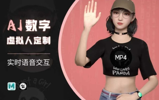 Ai数字人虚拟(智能体)实时语音交互特训营，​自行定制超写实角色AI数字人交互技术-比钱轻创