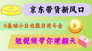 最新京东短视频带货代运营秘籍，轻松躺挣【揭秘】-比钱轻创