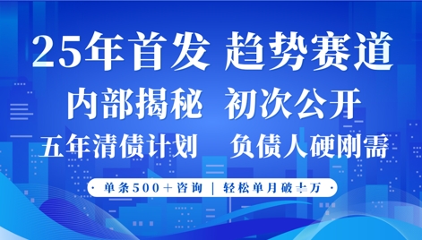 2025年首次公开，真正的事业型赛道，客咨不断，单月轻松破W-比钱轻创
