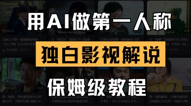 用AI做第一人称独白影视解说，手把手教学，保姆级教程-比钱轻创