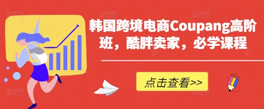 韩国跨境电商Coupang高阶班，酷胖卖家，必学课程-比钱轻创