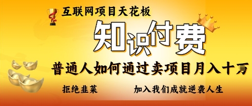 互联网项目天花板，知付付费项目，普通人如何通过卖项目月入十个，拒绝韭菜【揭秘】-比钱轻创