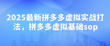 2025最新拼多多虚拟实战打法，拼多多虚拟基础sop-比钱轻创
