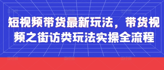 短视频带货最新玩法，带货视频之街访类玩法实操全流程-比钱轻创