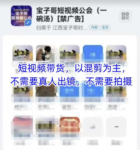 宝子哥头部团队短视频带货，以混剪为主，不需要真人出镜，不需要拍摄-比钱轻创