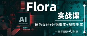 Flora实战课：角色设计+分镜脚本+视频生成，一条龙玩转AI创意-比钱轻创