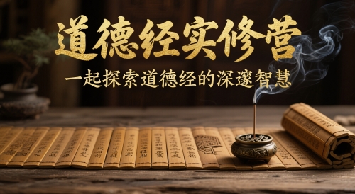 道德经实修营，一起探索道德经的深邃智慧-比钱轻创