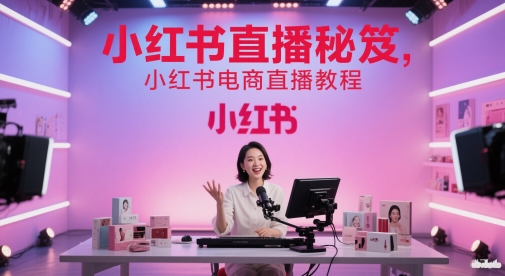 小红书直播秘笈，小红书电商直播教程-比钱轻创