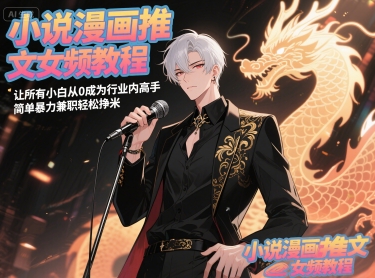 小说漫画推文女频教程，让所有小白从0成为行业内高手，简单暴力兼职轻松挣米-比钱轻创
