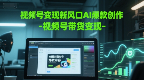 视频号变现新风口AI爆款创作-视频号带货变现-比钱轻创