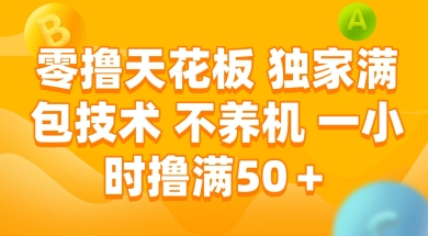 零撸天花板，独家满包技术 不养机 一小时撸满50+【揭秘】-比钱轻创
