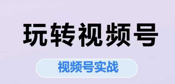 玩转视频号，视频号实战系列课-比钱轻创