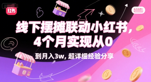 线下摆摊联动小红书，4 个月实现从 0 到月入3w，超详细经验分享-比钱轻创