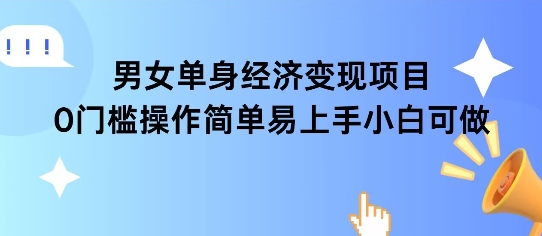 女单身经济项目变现周期长可复购率高日入1k+-比钱轻创