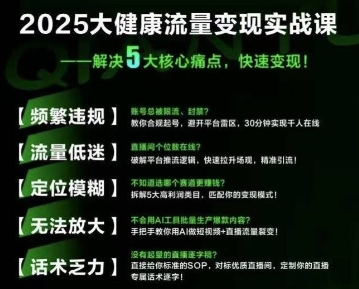大健康流量全域新增长8.0，三月底线下课视频，大健康万亿蓝海，从类目突围到模式迭代-比钱轻创