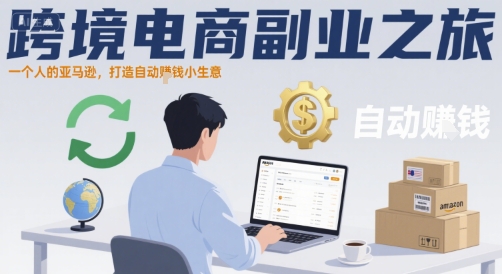 跨境电商副业之旅，一个人的亚马逊，打造自动賺钱小生意-比钱轻创