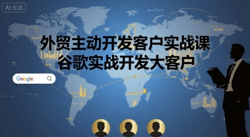 外贸主动开发客户实战课，谷歌实战开发大客户-比钱轻创